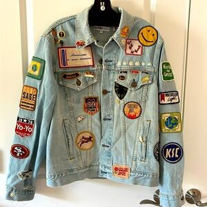RE/DONE Patches and Badges Distressed Denim Jacket